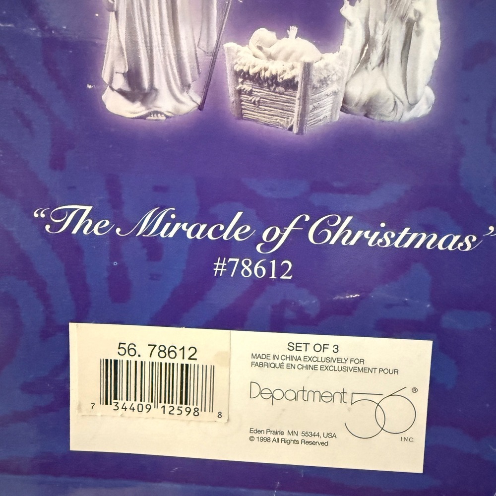 Department 56 Nativity Set Silhouette Treasures Miracle of Christmas Vintage Box - Picture 11 of 14